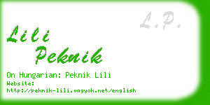 lili peknik business card